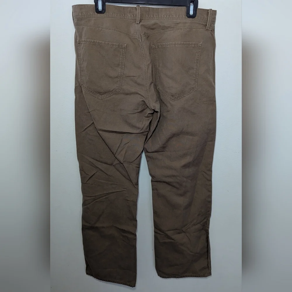 Banana Republic Straight Fit Chino Pants Brown Linen Cotton Men's Size 32x30